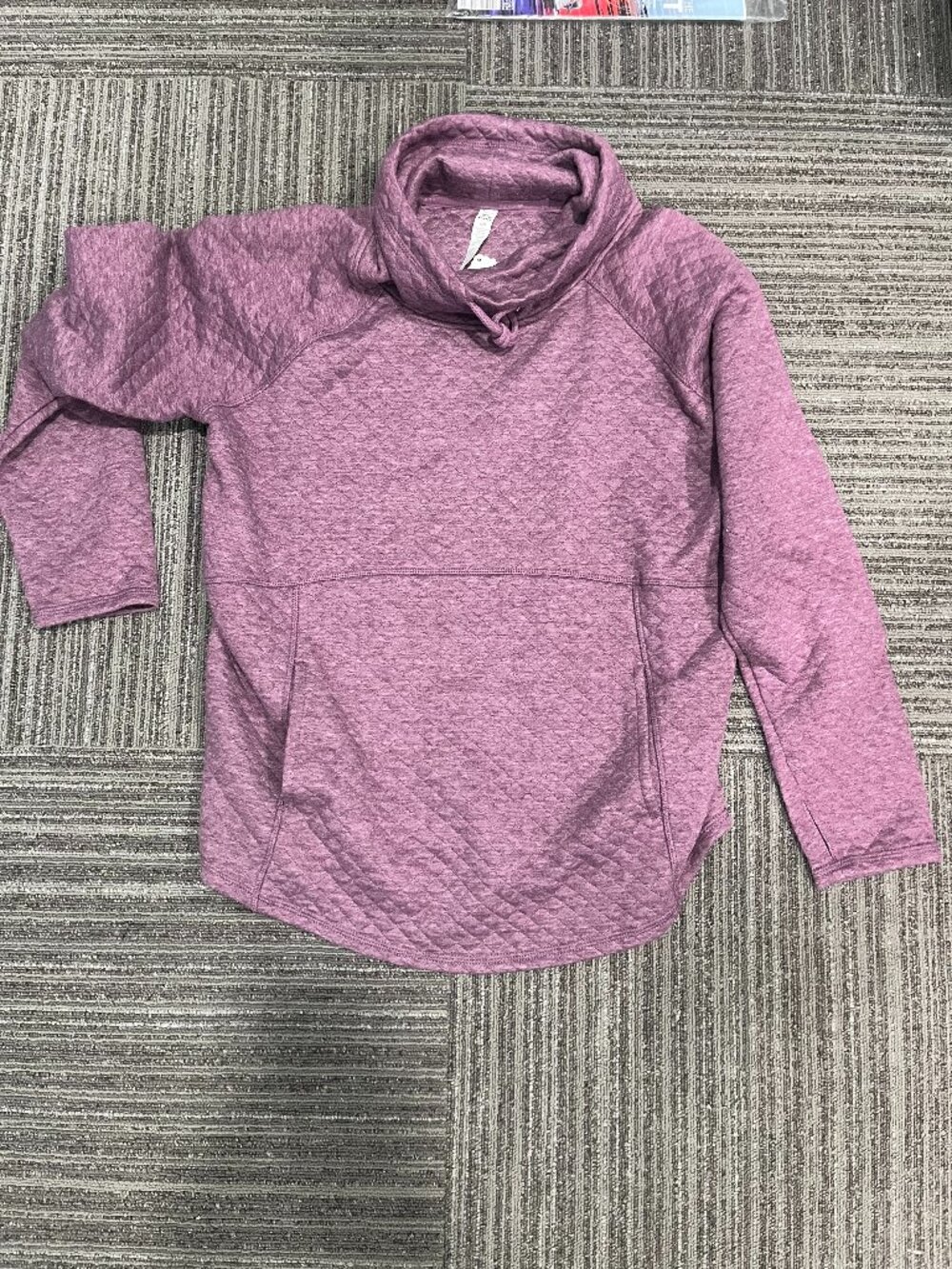 RBX Purple Quilted Cowl Neck Pullover – Women's Large